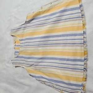 Cotton Bleu medium top blue white yellow